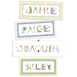 Custom Animal Name Prints by The Letter Nest in flatlay