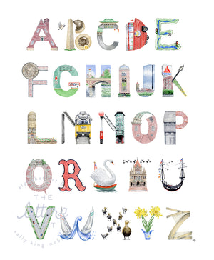 Boston Alphabet from The Letter Nest