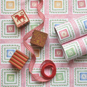 Alphabet Block Holiday Gift Wrap