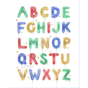 Balloon Alphabet Print