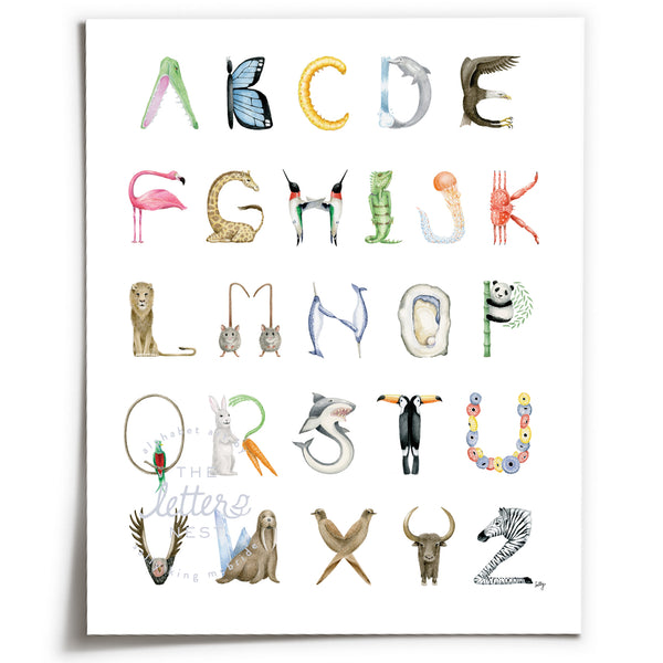 Animal Alphabet Print – The Letter Nest