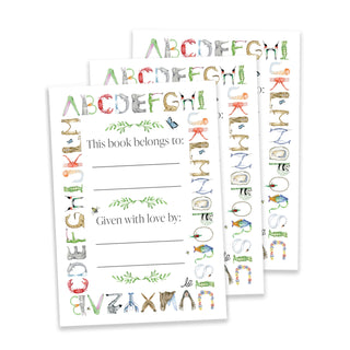 3.5 x 5 inch Animal Alphabet Bookplates by The Letter Nest