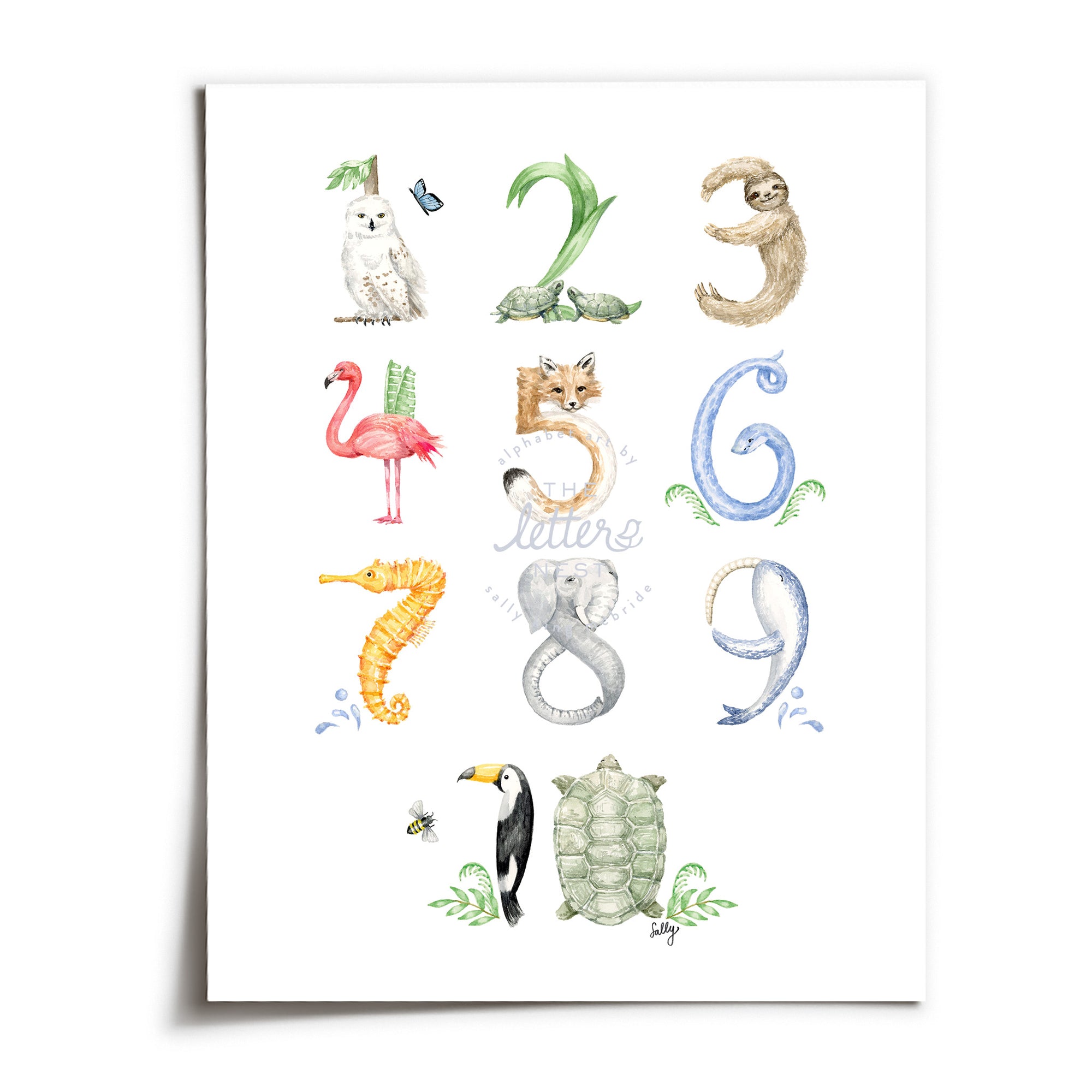 Animal Numbers Print