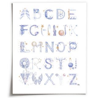 Unframed Astrology Alphabet from The Letter nest 