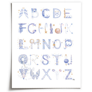 Unframed Astrology Alphabet from The Letter nest 