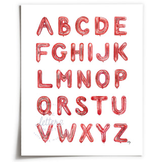 Balloon Alphabet Print