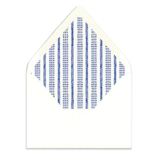 Blue Gingham Stripe envelope liner to accompany Interior Design Personalized Stationery