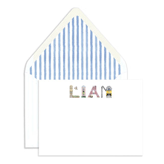 Boston Stationery by The Letter Nest with Blue Envelope Liner