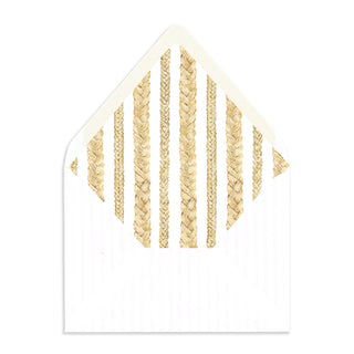 Braided Rope envelope liner to accompany Shell Personalized Stationery