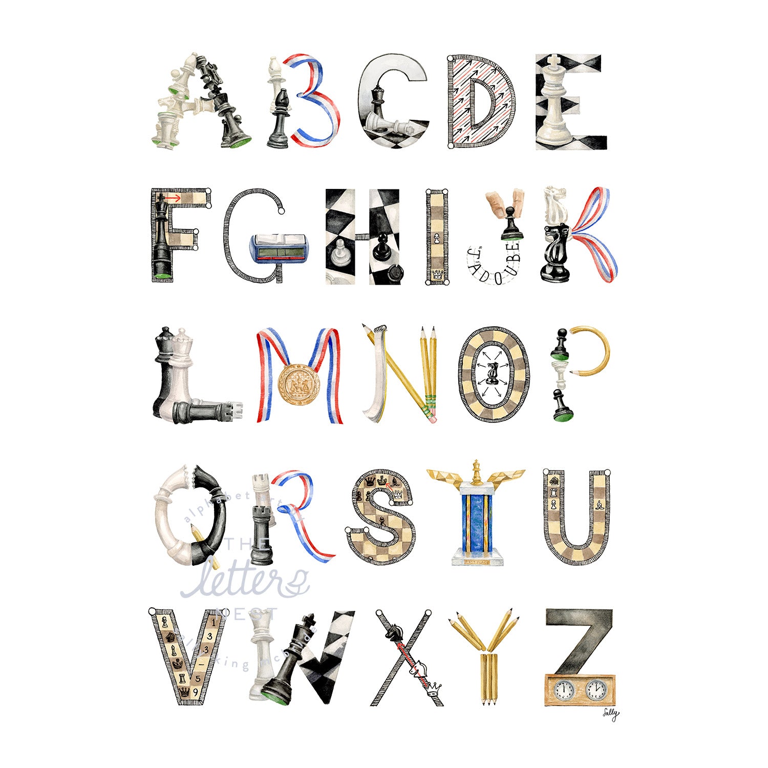 Chess Alphabet by The Letter Nest