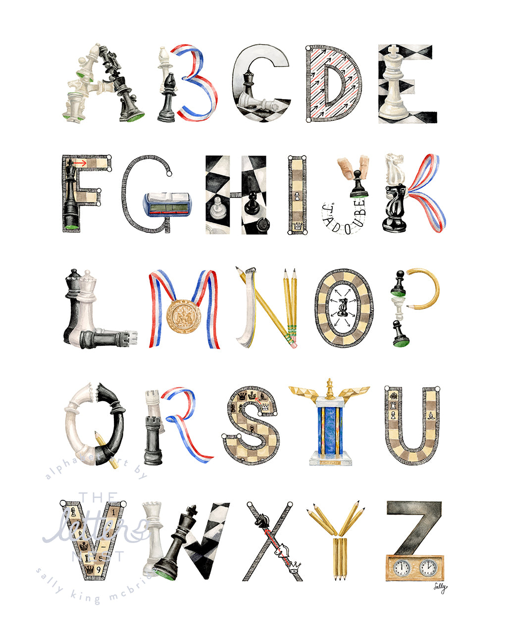 Chess Alphabet Print