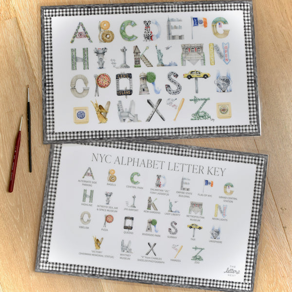 NYC Alphabet Placemats (sold individually) The Letter Nest