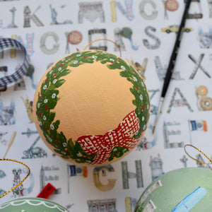 The High Line Painted Ornament (Wreath on verso)