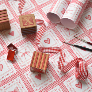 Hearts & Bows Wrapping Paper