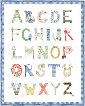Interior Design Alphabet Print