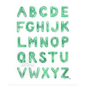 Green Balloon Alphabet from The Letter Nest