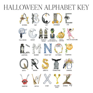 NEW - Halloween Alphabet Print