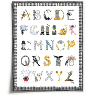 NEW - Halloween Alphabet Print
