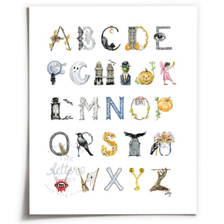 NEW - Halloween Alphabet Print