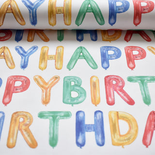 Balloon Alphabet Happy Birthday Gift Wrap by The Letter Nest