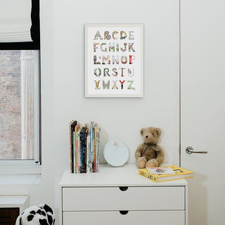 London Alphabet in White Frame by The Letter Nest