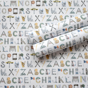 New York City Alphabet Wrapping Paper