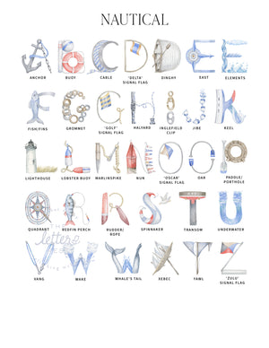 Nantucket Alphabet Letters for Customized Stationery by The Letter Nest
