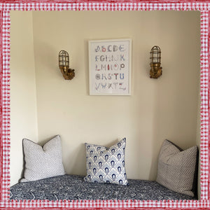 Nautical Alphabet White Frame by The Letter Nest installed in a Nantucket foyer