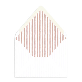 Pebble Stripe envelope liner to accompany Shell Personalized Stationery