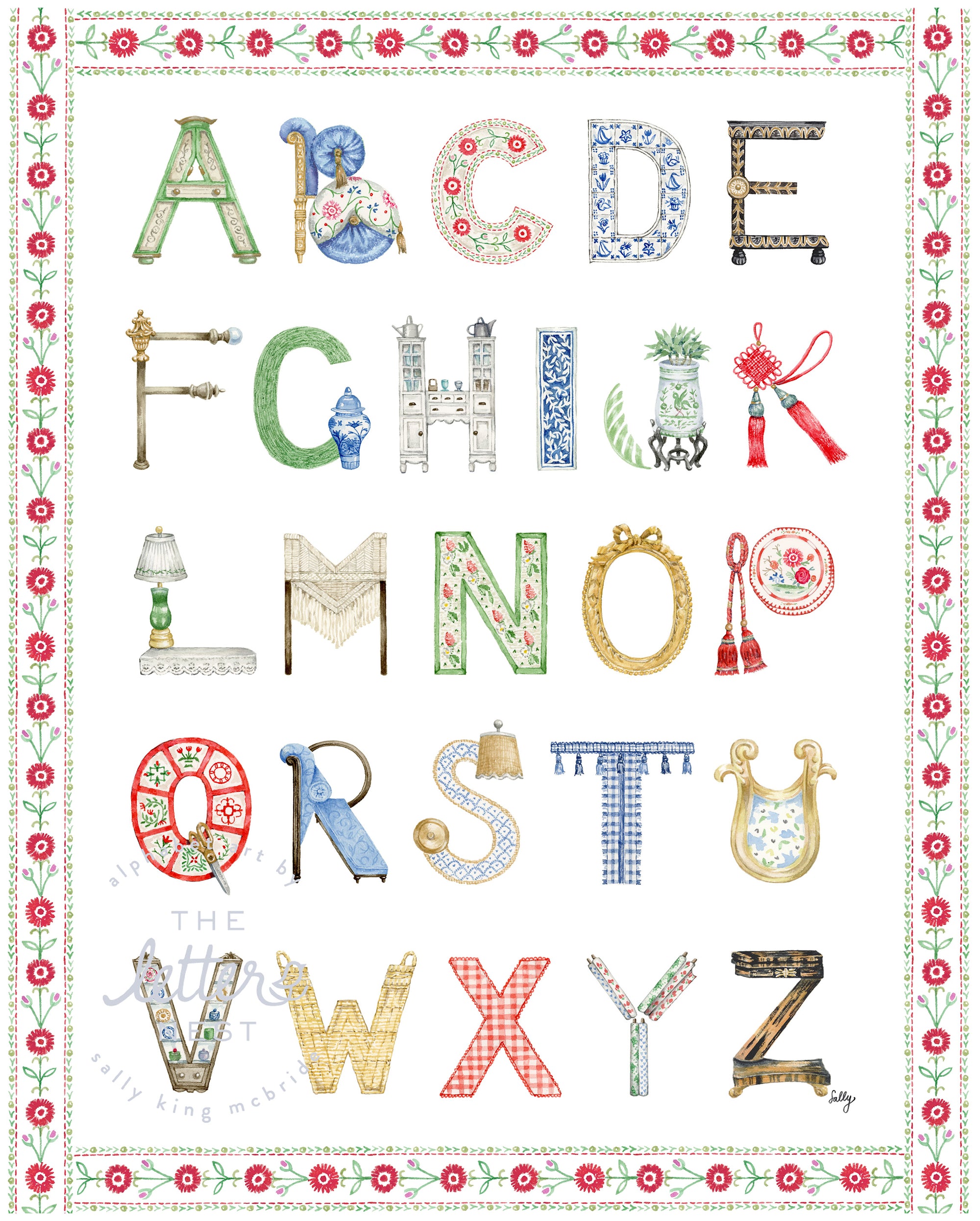 Interior Design Alphabet Print - The Letter Nest