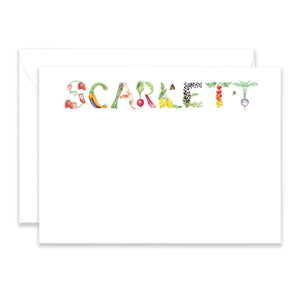 Fruits & Vegetables Personalized Stationery