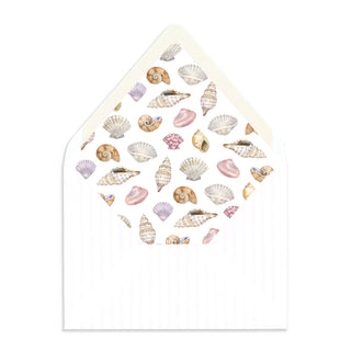 Shell Pattern envelope liner to accompany Shell Personalized Stationery