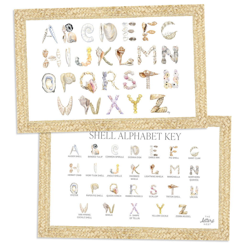 Shell Alphabet Placemats – The Letter Nest