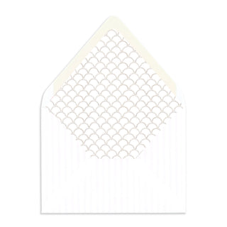 Scalloped Rope envelope liner to accompany Shell Personalized Stationery