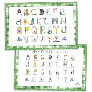 NEW - Sports Alphabet Placemats