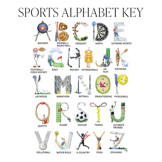 NEW - Sports Alphabet Print