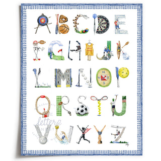 NEW - Sports Alphabet Print
