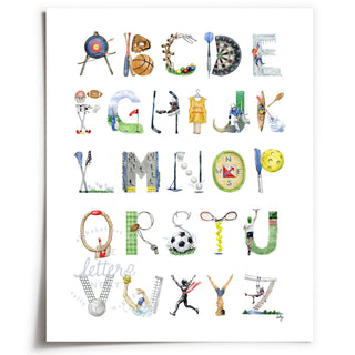 Sports Alphabet Print | Unframed