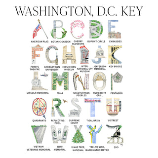 Washington, D.C. Alphabet Key by The Letter Nest