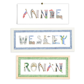 Washington DC Name Prints Flatlay by The Letter Nest