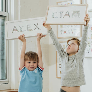 "Alex" and "Liam" Custom Name Prints in New York City letters