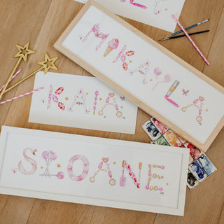 Annabel theme Custom Name Prints by The Letter Nest