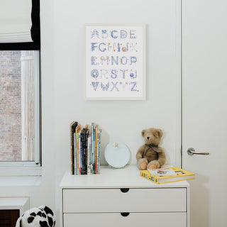 Astrology Alphabet from The Letter Nest in White Frame