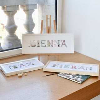 Custom Name Prints in Boston theme from The Letter Nest