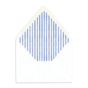 Blue Stripe envelope liner to accompany Animal Personalized Stationery