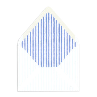 Blue Stripe envelope liner to accompany Nautical Personalized Stationery