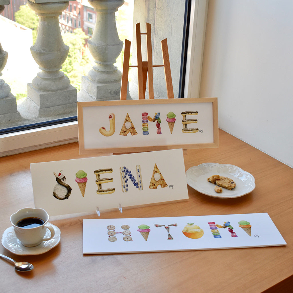 Dessert Alphabet Custom Name Prints