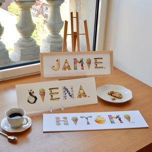 Dessert Alphabet Custom Name Prints