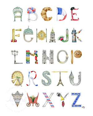 Paris Alphabet Print