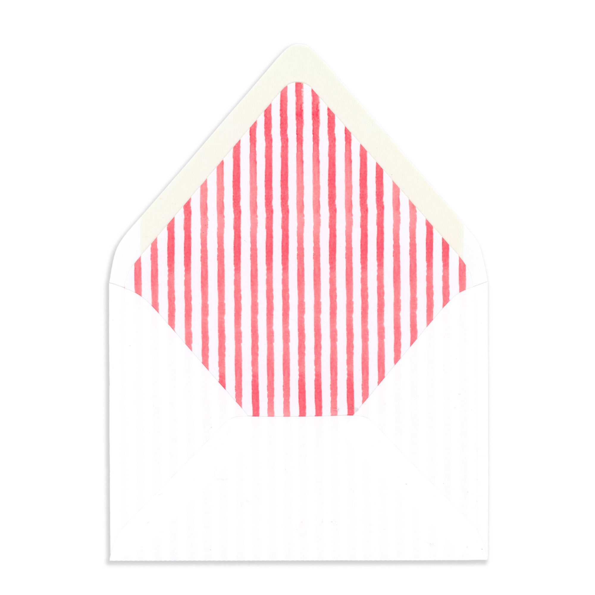 Red Stripe envelope liner to accompany Animal Personalized Stationery